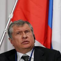 Rosneft CEO Igor Sechin attends a Japan-Russia investment forum Wednesday in Tokyo. | REUTERS