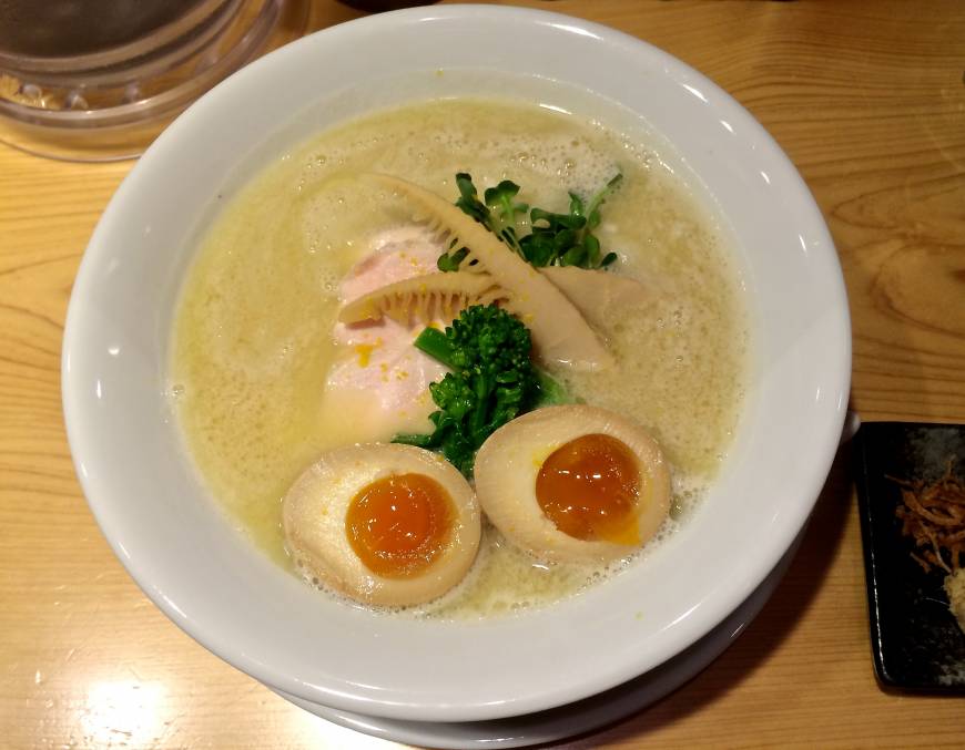 Kagari Tori-paitan soba, one of two styles of ramen noodles served at Kagari. | ROBBIE SWINNERTON