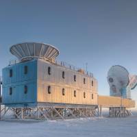 This photo from Harvard\'s Steffen Richter shows the Dark Sector Lab near the South Pole. It houses the BICEP2 telescope (left) and the South Pole Telescope (right). | AFP-JIJI