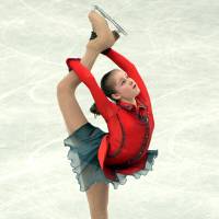 The runnerup: Russia\'s Julia Lipnitskaia claims the silver medal on Saturday at Saitama Super Arena. | AFP-JIJI
