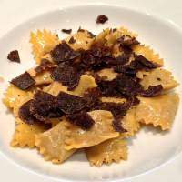Agnolotti del plin, a Piedmontese version of ravioli stuffed with three kinds of meat (beef, pork and rabbit) and topped with truffles. | ROBBIE SWINNERTON