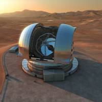 An illustration of the European Extremely Large Telescope (E-ELT) on Cerro Armazones in Chile’s Atacama Desert. ESO/L. Telescope to probe deepest space