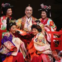 Life at the top: Akaji Maro (center) stars as Toyotomi Hideyoshi in \"Zipang Punk &#8212; Goemon Rock III.\". | © Final Cut for Real Aps, Piraya Film AS and Novaya Zemlya LTD, 2012