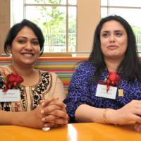 Valuable work rewarded: College Women\'s Association of Japan scholarship winners (left to right) Luna Wahab, Ghamra Rifai and Akiko Takeuchi. | YOSHIAKI MIURA