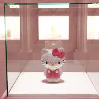 A Sanrio Co. Hello Kitty figure made of Swarovski crystals is displayed during “Swarovski presents the ‘House of Hello Kitty,’ ” a commercial event held at Omotesando Hills in Tokyo in June 2011. Sanrio takes big risk with new strategy