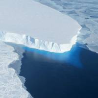 An undated handout photo provided by NASA shows the Thwaites Glacier in western Antarctica. Two new studies indicate that part of the huge West Antarctic ice sheet is beginning an \"unstoppable\" slow collapse, while alarmed scientists say that means even more sea level rises than they had previously estimated. | AP