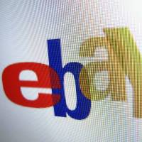An Ebay logo is displayed on a monitor in Encinitas, California, on April 16, 2013. | REUTERS