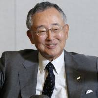 Yoshihiko Miyauchi, chairman and CEO of Orix Corp., is interviewed at the company\'s Tokyo headquarters in June last year. | BLOOMBERG