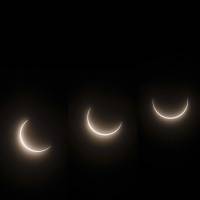 A solar eclipse is captured in this multiple exposure shot from the Australian Antarctic Division\'s Casey Station at Vincennes Bay on Tuesday. An annular eclipse was visible from Antarctica and some areas in the southern Indian Ocean, with just a partial eclipse visible in Australia. | REUTERS