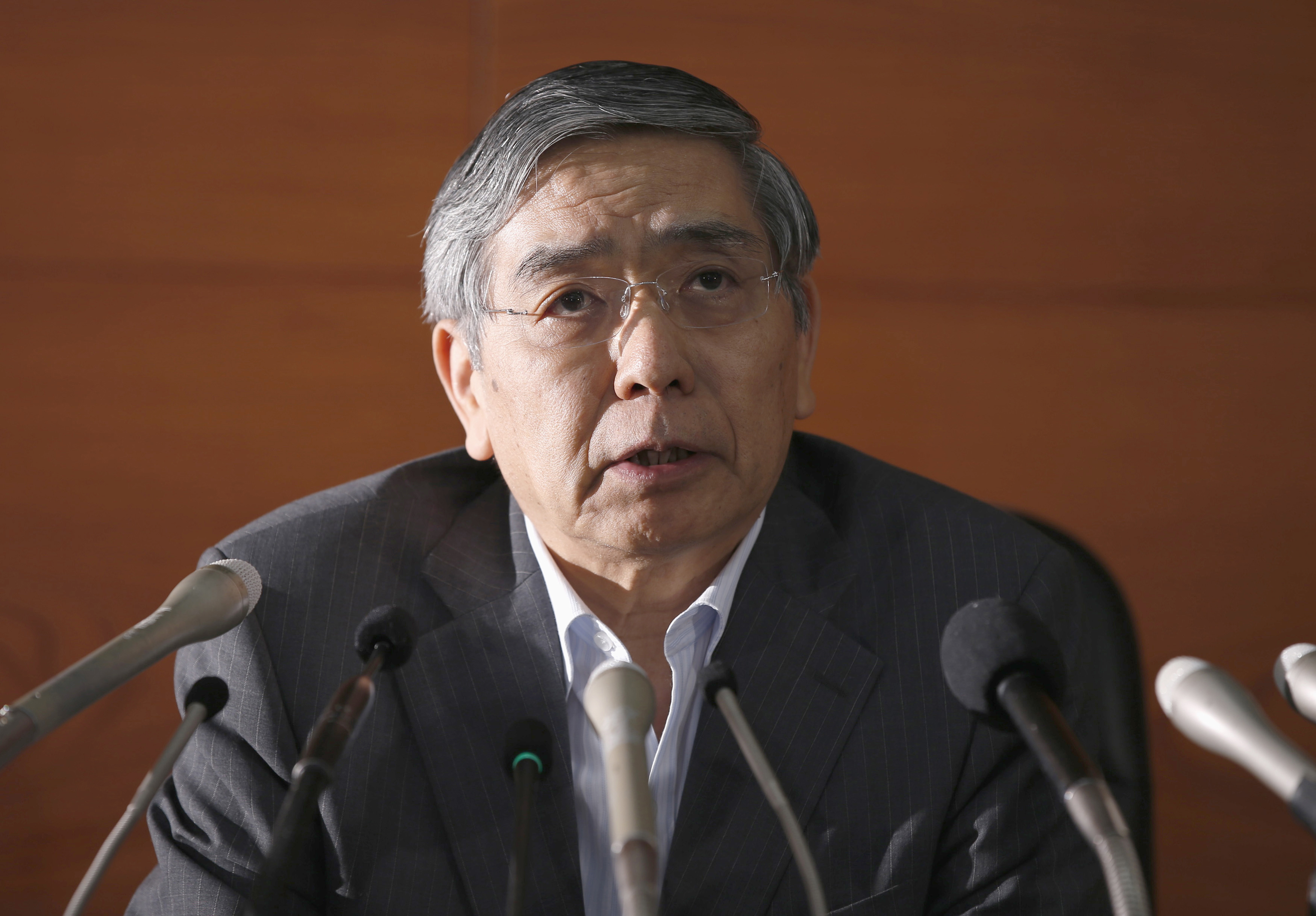 Bank of Japan Gov. Haruhiko Kuroda holds a news conference on May 21. | REUTERS