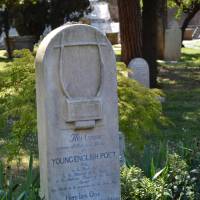 Ode to the departed: The grave of English poet John Keats, who died in 1821 at the age of 25, is located in a cemetery in Rome. Italy honors artists with inspirational memorials