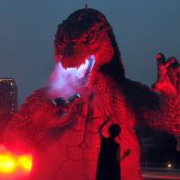 Night time is the right time to experience the wrath of Godzilla. And you\'ll be able to do that every night until Aug. 31. | YOSHIAKI MIURA