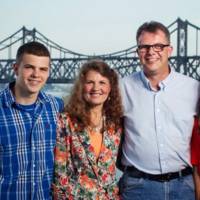 Kevin Garratt (second right), his wife, Julia Dawn Garratt (second left) and children, Peter and Hannah, pose in this undated photo taken in Dandong, China. | REUTERS