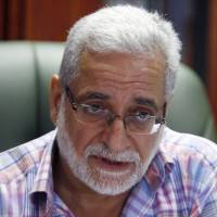 Mohamed Abdul Jabar al-Shaboot, head of the Iraqi Media Network that broadcasts Iraqiya, gives an interview in Baghdad on July 17. | REUTERS