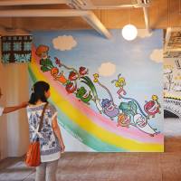 The first bite is with the eye: The walls at Kyoca Food Laboratory are adorned with murals created at one of its opening events. | J.J. O\'DONOGHUE