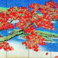 Taikan Yokoyama\'s \"Autumn Leaves\" (left panel, 1931) | KYODO