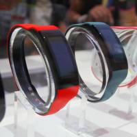Sony Corp.\'s SmartBand Talk is displayed in Berlin on Wednesday. | KYODO