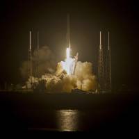 A Falcon 9 rocket is launched by Space Exploration Technologies on its fourth cargo re-supply mission to the International Space Station, from Cape Canaveral in Florida on Sunday. | REUTERS
