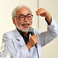 Hayao Miyazkai speaks about his retirement plans at a  news conference in September 2013.  | YOSHIAKI MIURA