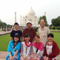 Stephen Hesse and students: It\'s very hard not to smile when you come face to face with the majesty of the Taj Mahal. | FURQAN ALI