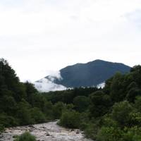 Window on nature: Torii River and Mount Kurohime (background) | COURTESY OF C.W. NICOL