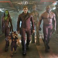 On guard: Gamora, Rocket, Peter, Groot and Drax get ready to do battle in the film “Guardians of the Galaxy.” Dreams made in a galaxy far, far away