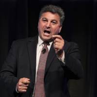 Steve St. Angelo, Toyota Motor Corp.\'s chief for Latin American operations, speaks during the Center for Automotive Research Management Briefing Seminars in Traverse City, Michigan, in August 2010.  | BLOOMBERG