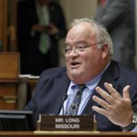 Missouri Republican Rep. Billy Long speaks at a Sept. 1 hearing in Washington. Republicans are tapping into Americans\' fears about Ebola in their latest attacks on the competence of the Obama administration, adding a darker and more emotional edge to their main argument of the 2014 elections. \"Travel restrictions are coming,\" Long declared at a congressional hearing on Ebola on Oct. 16. | AP