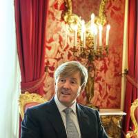 Dutch King Willem-Alexander speaks to the Japanese media in the Hague on Friday ahead of his visit here later this month. | POOL