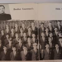 Belated admission: Pages from the 1964 St. Mary\'s International School yearbook introduce Brother Lawrence Lambert and his fifth-grade students. In a letter of apology to the victim dated Jan. 21 of this year, Lambert confesses to raping a student in 1965. | AFP-JIJI