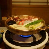 On the boil: The shirataki chicken nabe (hot pot) at Miyakagi involves quite a spread, making it ideal for sharing and great for families. Miyakagi