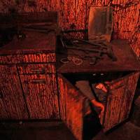  A man lurks in a dismemberment room cupboard. | KIT NAGAMURA