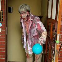 The Club Zombie doorman greets customers. | KIT NAGAMURA