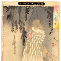 Death becomes her: The ghost of Okiku, depicted here by Tsukioka Yoshitoshi, stands by the well in which she was drowned. Hers is one of many ghost stories retold in English by Zack Davisson. | COURTESY OF YUICHII YOSHII