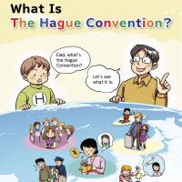 Abduction for dummies: Pictures from a Foreign Ministry pamphlet about the Hague Convention on child abduction. | AP