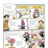 Abduction for dummies: Pictures from a Foreign Ministry pamphlet about the Hague Convention on child abduction. | AP