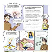 Abduction for dummies: Pictures from a Foreign Ministry pamphlet about the Hague Convention on child abduction. | AP