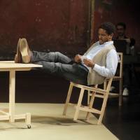 Table manners: Kathryn Hunter and Jared McNeill in “The Valley of Astonishment,” a top draw at this year’s Festival/Tokyo, where Sachio Ichimura is first among equals on the organizing committee. High drama at Festival/Tokyo