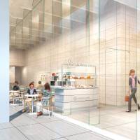 An artist\'s rendering of a cafe that will be housed in the new museum\'s wing  | TOKYO METROPOLITAN TEIEN ART MUSEUM