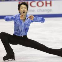 Work to do: Olympic and world champion Yuzuru Hanyu will be looking to qualify for the Grand Prix Final next month when he competes at the NHK Trophy this week in Osaka. | KYODO