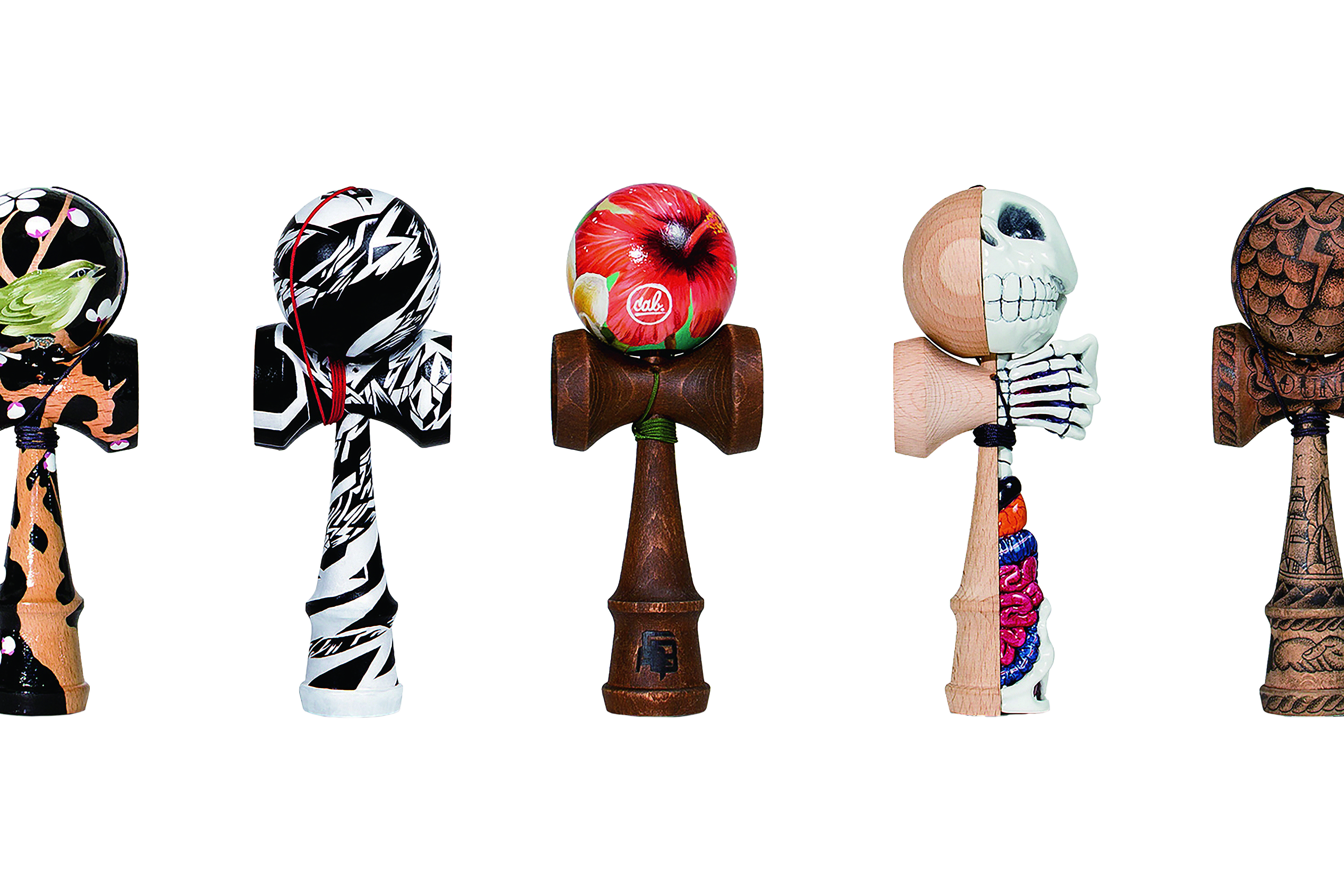 1x Kendama Japanese Traditional Game Educational Skillful Wooden Toy & HoldW Hw 