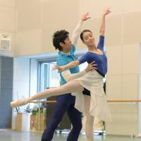 Grace incarnate: Dancers Yudai Fukuoka (left) and Ayako Ono rehearse for the National Ballet of Japan\'s upcoming \"The Sleeping Beauty.\"  | COURTESY OF NNTT