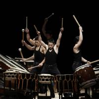Beat masters: Kodo members on stage with their taiko drums. | © TAKASHI OKAMOTO