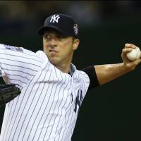 Effective: MLB All-Stars starter Chris Capuano worked five innings of one-run ball against Japan on Sunday for the win. | REUTERS