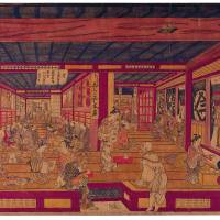 Masanobu Okumura\'s \"View of the Inside of an Echigoya (Kimono) Store\" (c. 1745) | © NACÁSA & PARTNERS INC.