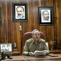Cuban President Raul Castro addresses the nation Wednesday in Havana to announce Cuba had agreed to re-establish diplomatic ties with Cold War enemy the United States after a prisoner swap paved the way to a historic breakthrough. | AFP-JIJI