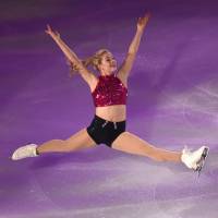 Predictable move: American Gracie Gold, seen here at last month\'s NHK Trophy exhibition, has pulled out of this week\'s Grand Prix Final with a foot injury. | AFP-JIJI