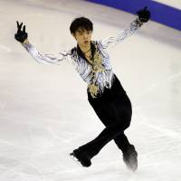 Back to full power: Olympic and world champion Yuzuru Hanyu drew rave reviews for his performance at the Grand Prix Final. Hanyu defended the title he won last year in Fukuoka. | REUTERS