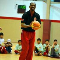 Teaching the game: Gunma coach Charlie Parker, seen at a Hoop Dreams Foundation, Inc. camp, says the Crane Thunders are headed in the right direction but keep improving. | CHARLIE PARKER