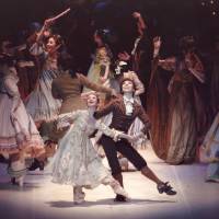 Star attraction: As the heroine Clara, Yoko Morishita leads Christmas Eve festivities in Act 1 of Matsuyama Ballet\'s production of \"The Nutcracker\" &#8212; the company\'s seasonal offering she has danced in every year since 1982. | COURTESY OF MATSUYAMA BALLET